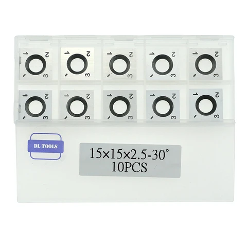 Praça de Madeira Cortadores de Carboneto de Inserção em Linha 4-borda para Ferramentas de Torneamento de Madeira Reta 2.5mm Torno 10pcs 15mm . 59 x