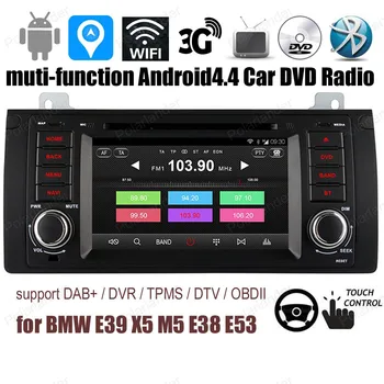 

For B/MW/E39/X5/M5/E38/E53 Android4.4 Car DVD CD player FM AM radio Support OBD DVR DAB+ TPMS GPS BT 3G WiFi RDS