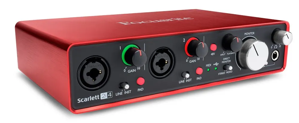 Обновленный Focusrite Scarlett 2i4 II 2-го поколения 2 В/4 Выход USB аудио интерфейс звуковая карта для студийной записи