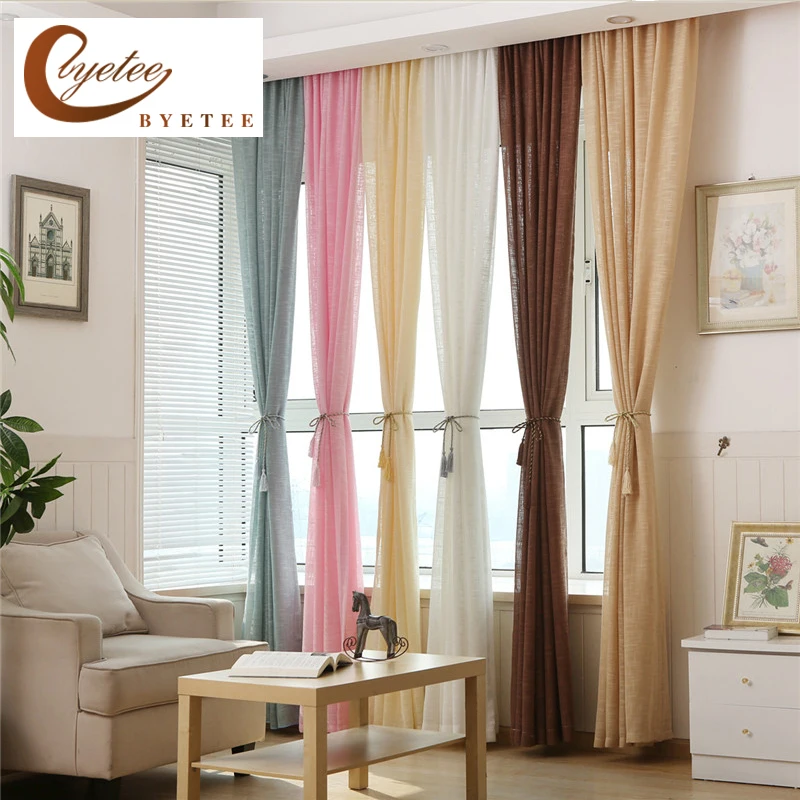 

{byetee} European Tulle Kitchen Sheer Organza Voile Curtains Doors For Bedroom Window Bird's Nest Curtain Living Room Window