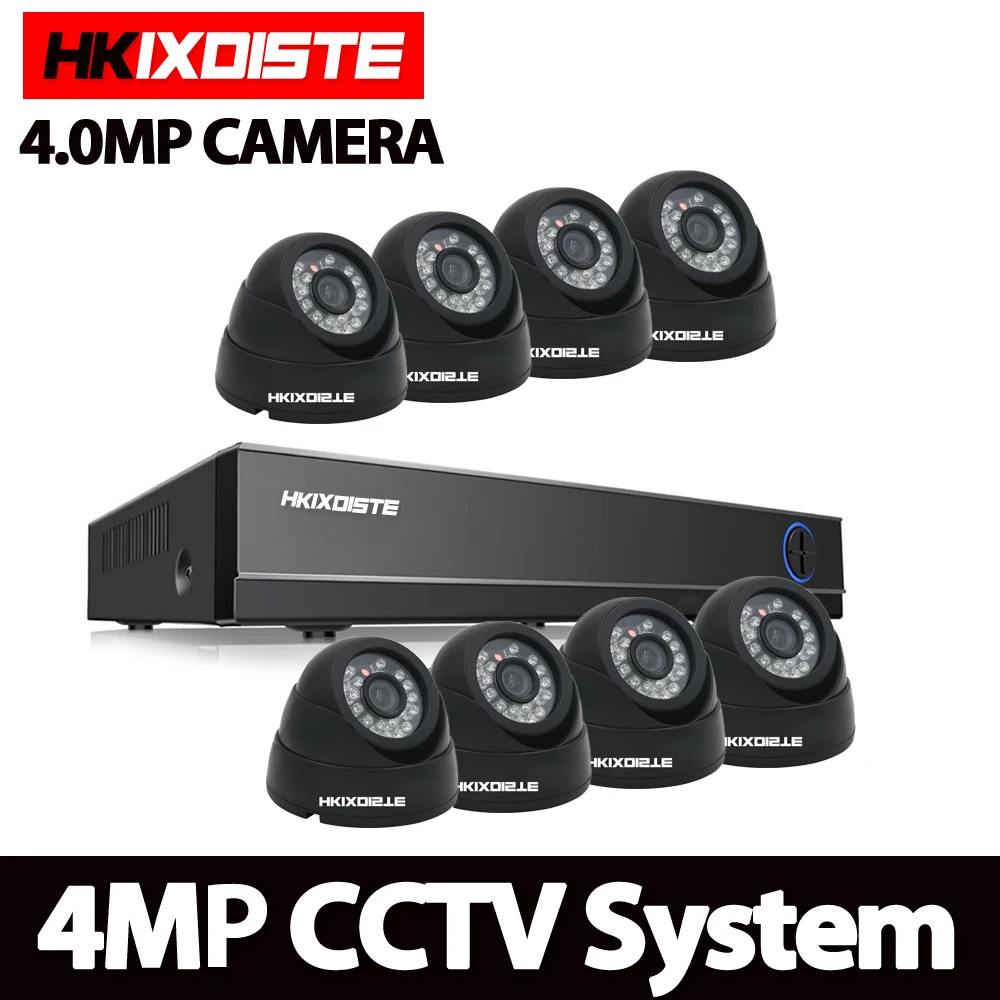 HKISDISTE 1080P CCTV Video Security 8CH 3000TVL DVR System Kit 4PCS 2.0MP IR Night Vision Camera 8 Channel Surveillance Kits HKISDISTE 1080P CCTV Video Security 8CH 3000TVL DVR System Kit 4PCS 2.0MP IR Night Vision Camera 8 Channel Surveillance Kits