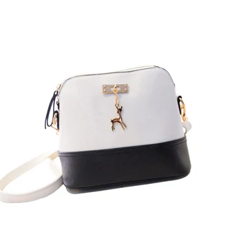 

New Arrival Woman Handbag Fashion Single-Shoulder Bag Leisure PU Leather Shell package Korean Style Crossbag with Fawn for Girls