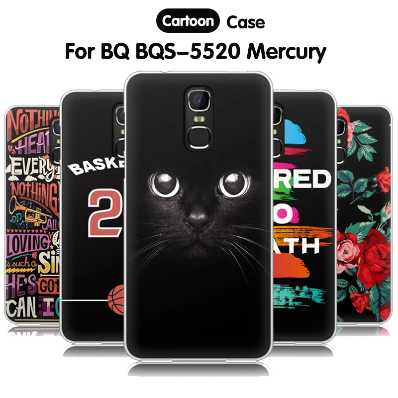 

EiiMoo Phone Case For BQ BQS 5520 Case Silicone Cute Cartoon 3D Print Soft Back Cover For BQ BQS-5520 Mercury Cover Coque 5.5"