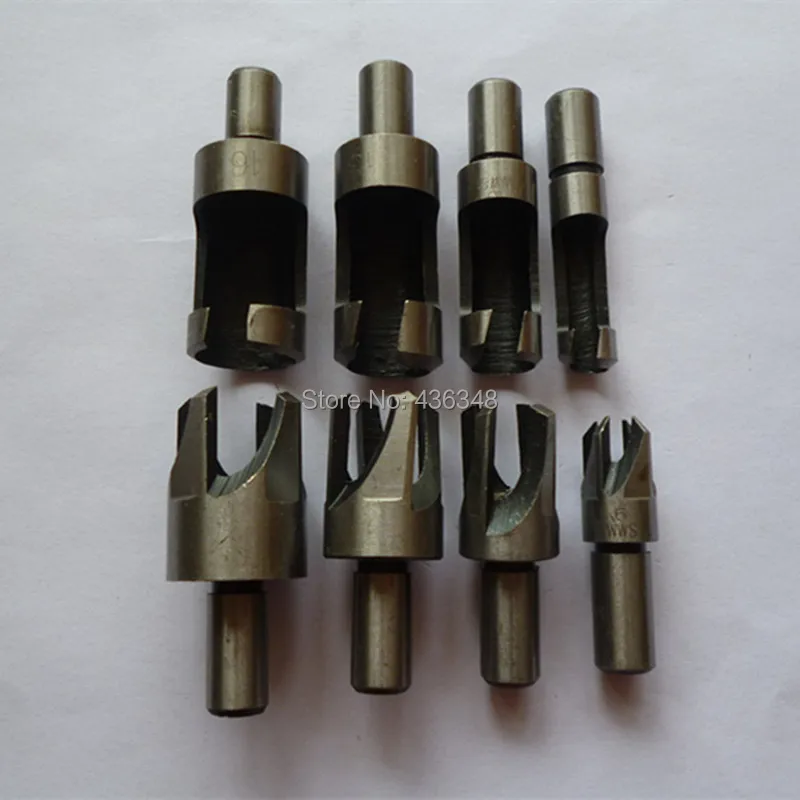 8PC WOOD PLUG CUTTER CUTTING TOOL DRILL BIT SET STRAIGHT AND TAPERED TAPER