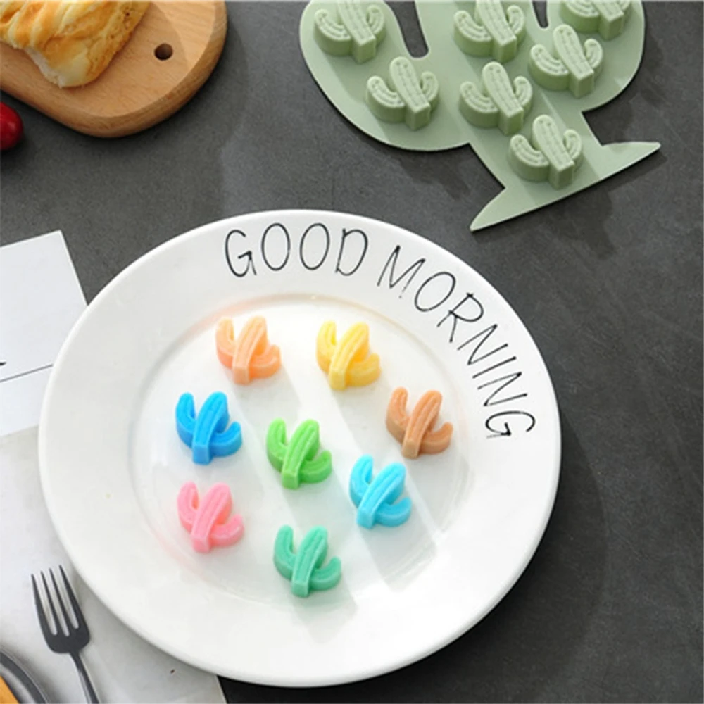 

Newest 3D Cactus Cupcake Mould Baking Pastry Silicone Tools Soap Mold DIY Fondant Tools For Jelly Muffin Mousse Chocolate Candy