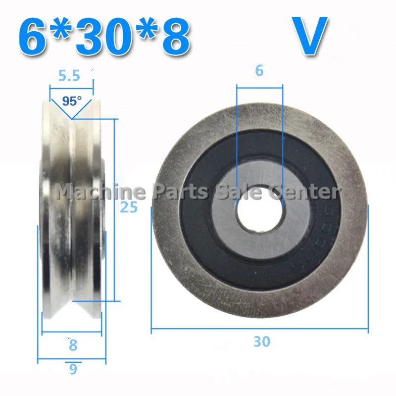 SWMAKER 6 * 30 8 V groove all steel wire pulley Z6 guide track embedded bearing TU TV0630 | Обустройство дома