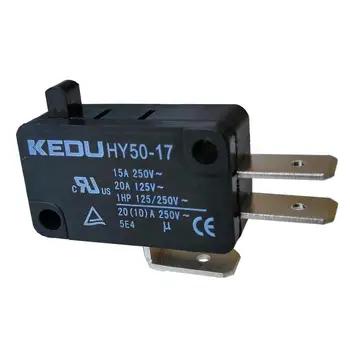 

2Pcs KEDU HY50-17 125V/20A 250V/15A NC Normally Closed NO Normally Open 3 Pin Microwave Oven Microswitch Micro Switches