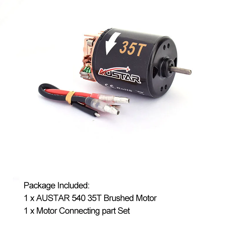 AUSTAR RS 540 35T 3 17 мм модифицированный щеточный двигатель для 1/10 Axial SCX10 RC4WD D90