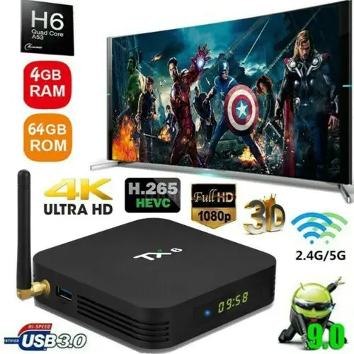

TX6 TV BOX H6 4GB+64GB Android 9.0 Bluetooth 4K Quad Core WiFi Home Audio Media