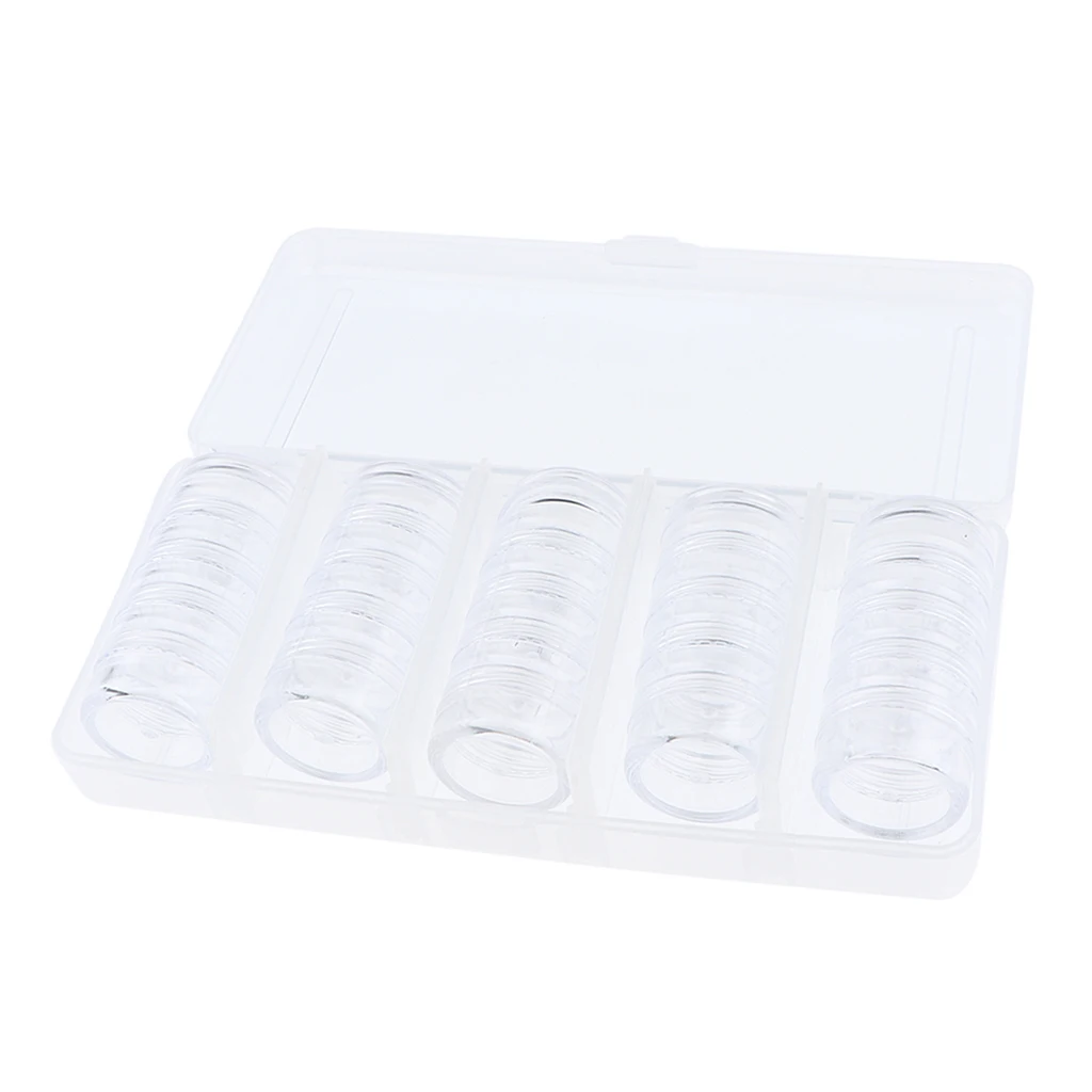 Kesoto Empty 25 Space Box Container Case Nail Art Tips Gem Rhinestone Storage Tool