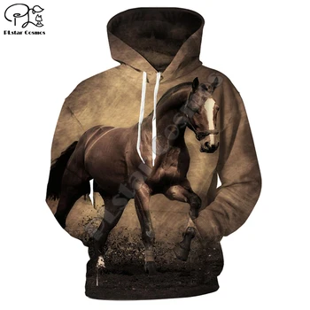

New 3D sweatshirt Hoodies Men Horse Colorful 3D Print Long Sleeve Fashion Hipster Hoodie Loose Streetwear Pullovers Top MA019