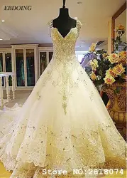 Vestidos De Novia Потрясающие Кот v-образным вырезом бальное платье свадебное платье 2017 Robe De Mariage свадебные платья с бисером Кружево аппликации