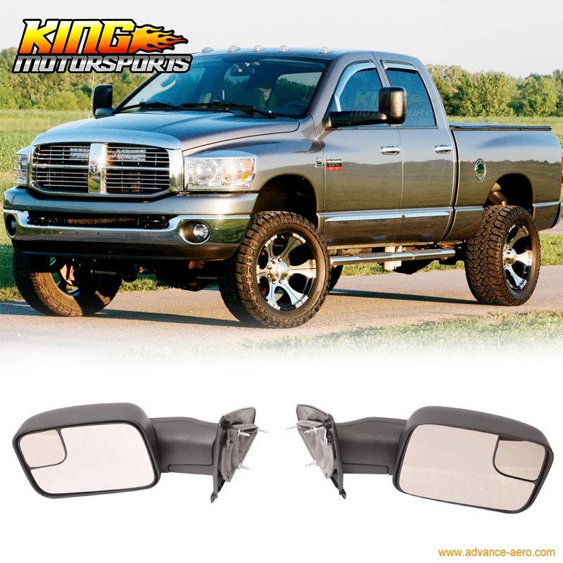 Подходит для 02-08 Dodge Ram 1500 02-09 Ram 2500 3500 боковые буксировочные зеркала ручная пара черный