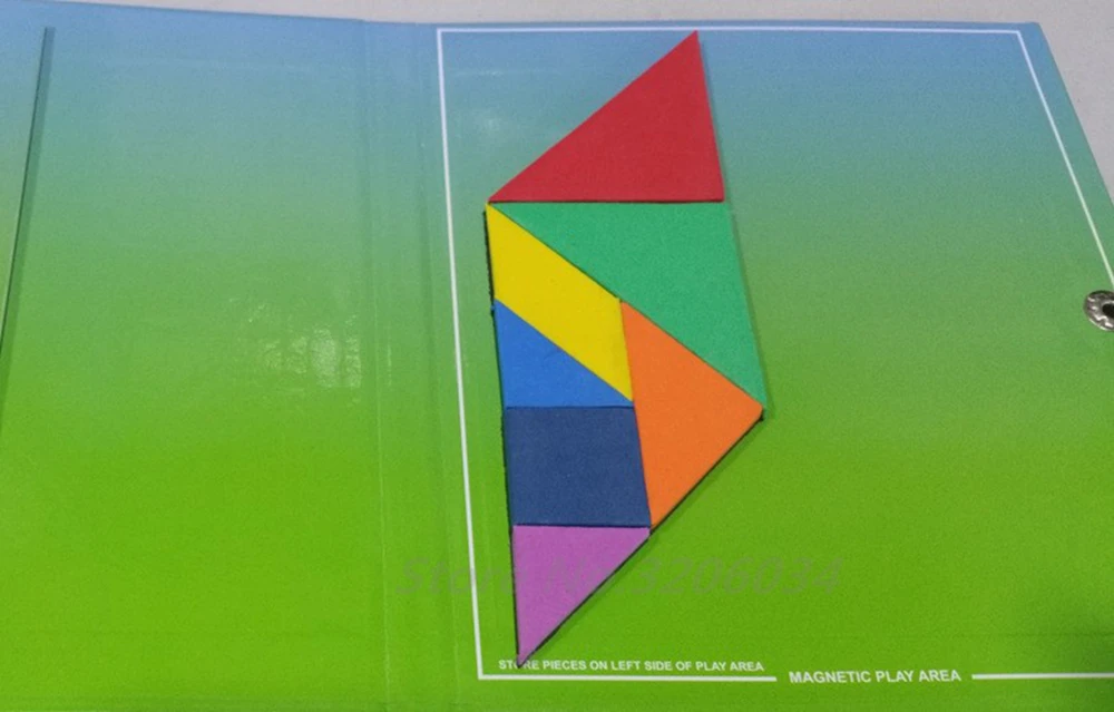 150 240 Puzzles Magnetic Mathematic Tangram Toys Children Kids Gift Challenge IQ Book Educational Magic Book (14)