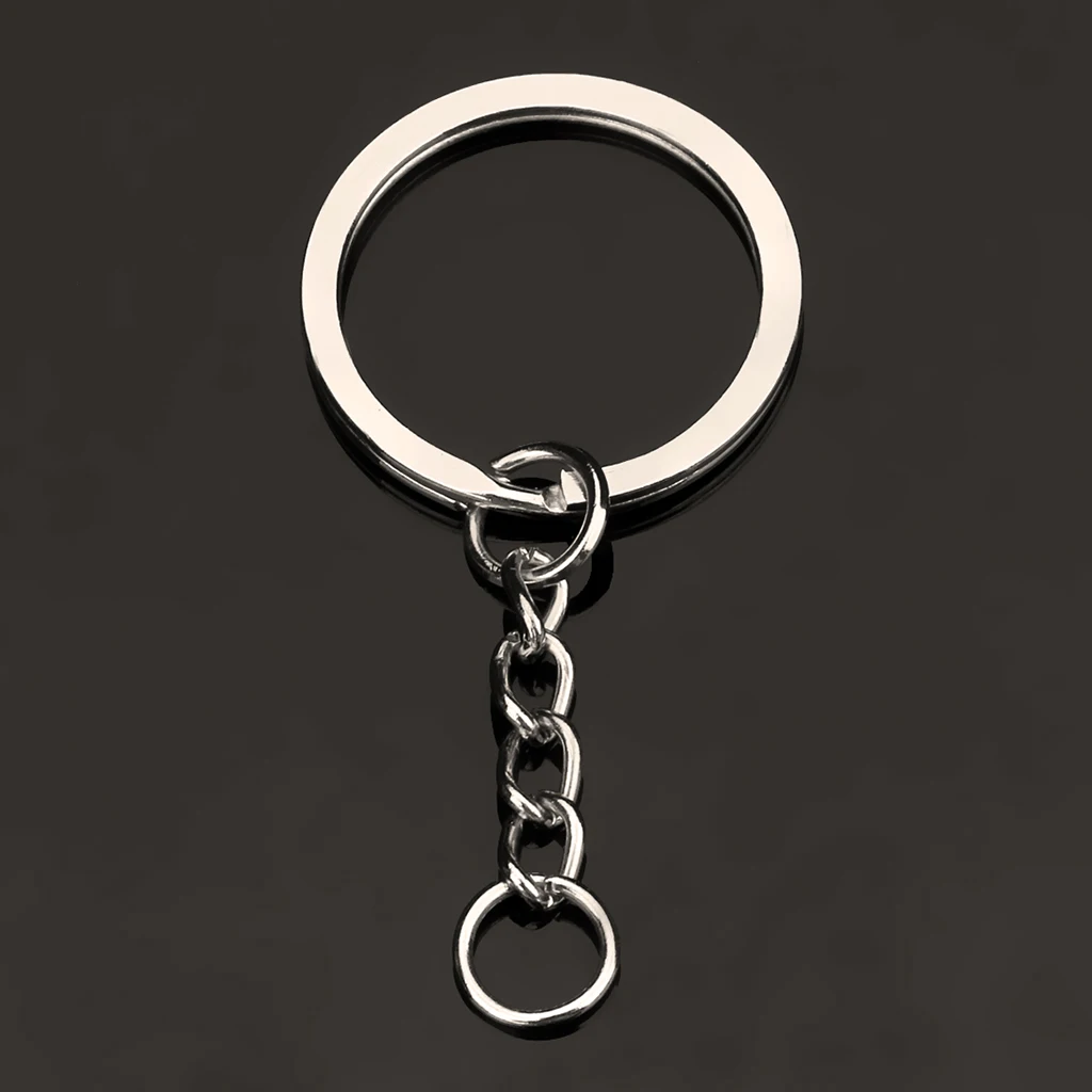 30 Piece Key Chain with 28mm Open Jump Ring Connector Key Rings Findings for Jewelry Making Crafts