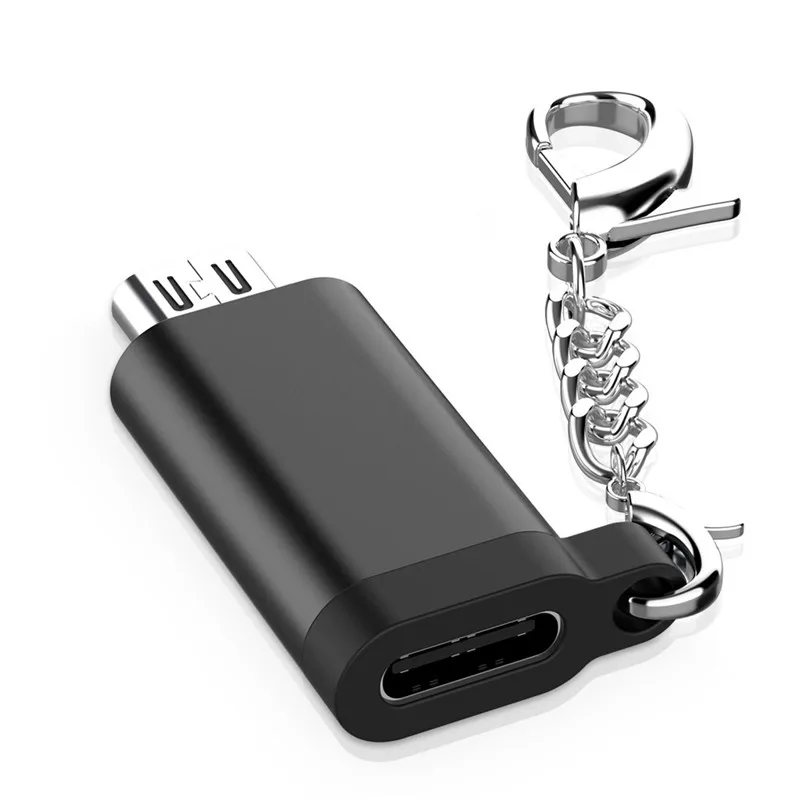 Micro USB Кабель-адаптер Micro USB мужчина к Type-C Женский конвертер USB OTG адаптер для передачи данных для Samsung Xiaomi Huawei - Цвет: Black