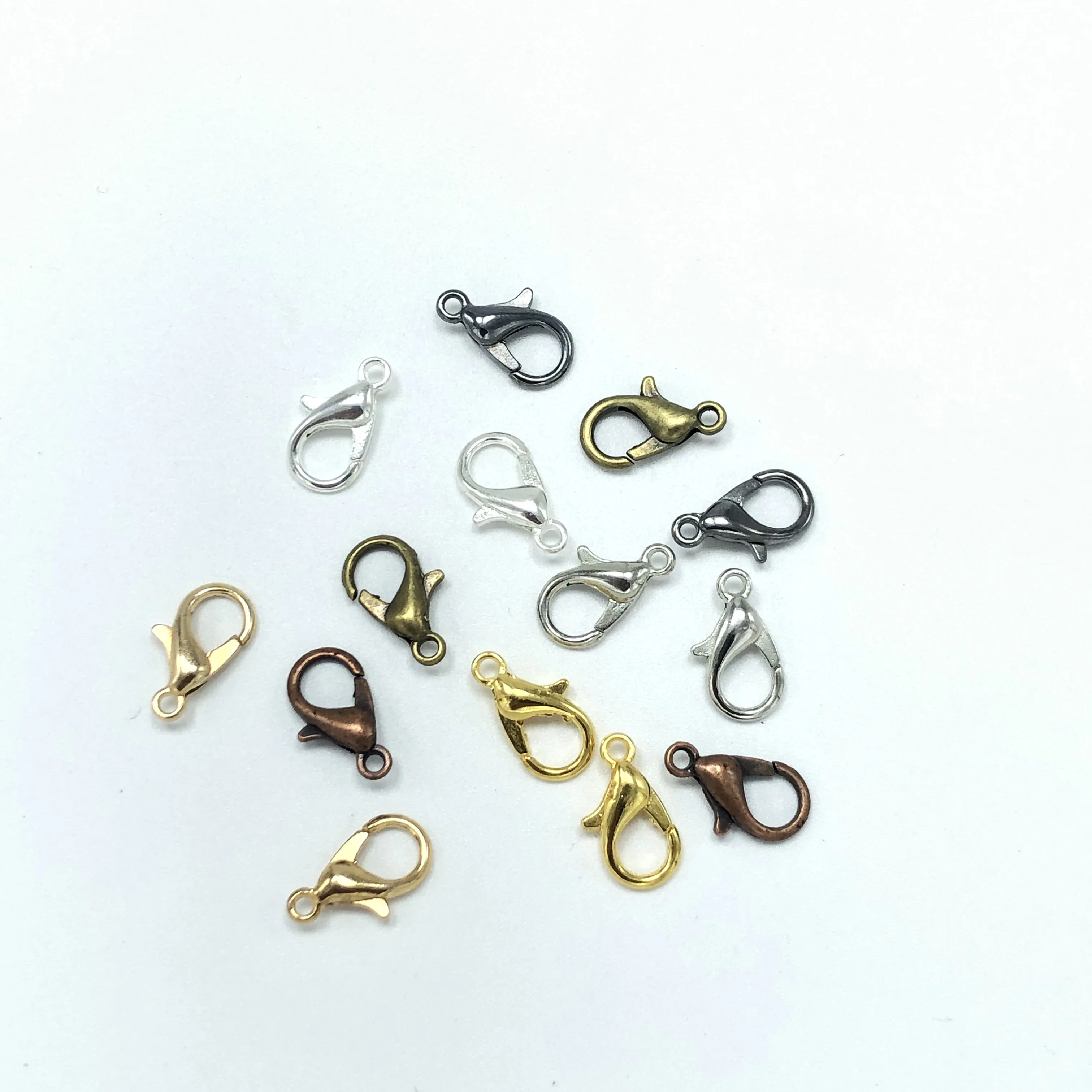 

6 colors 100Pcs mixed batch of many lobster clasps DIY necklace bracelet jewelry making accessories6mm*12mm