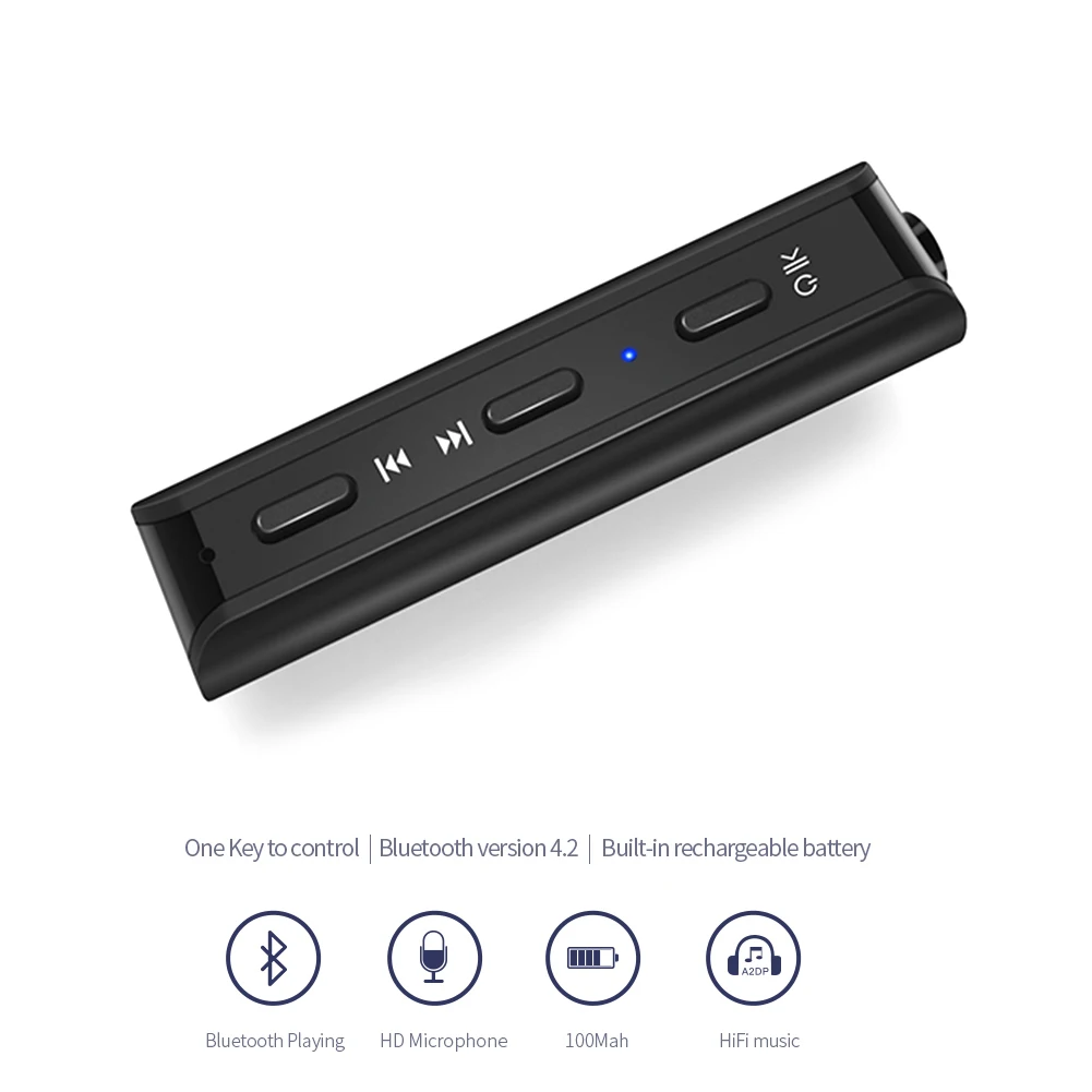 

Mini Audio Transmitter Wireless Bluetooth Receiver for AUX 3.5mm Jack Music Stereo Adapter for Headphone Speaker