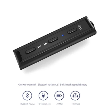 

Mini Audio Transmitter Wireless Bluetooth Receiver for AUX 3.5mm Jack Music Stereo Adapter for Headphone Speaker