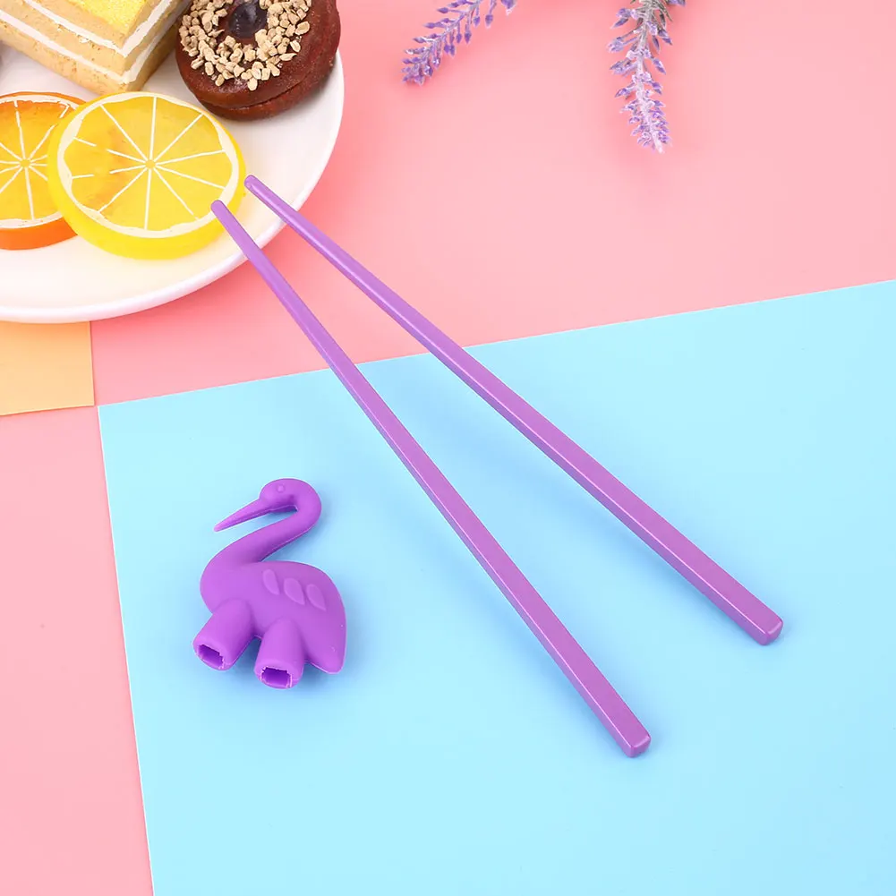 Детские палочки для еды мультфильм Фламинго стиль начинающих еда инструмент для еды Творческий обеденный стол Мультяшные палочки для еды простота использования