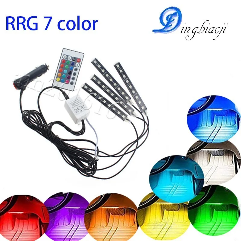 Автомобильный RGB светодиодный полосы 4*9 шт SMD 5050 10 Вт Автомобиль | Отзывы и видеообзор