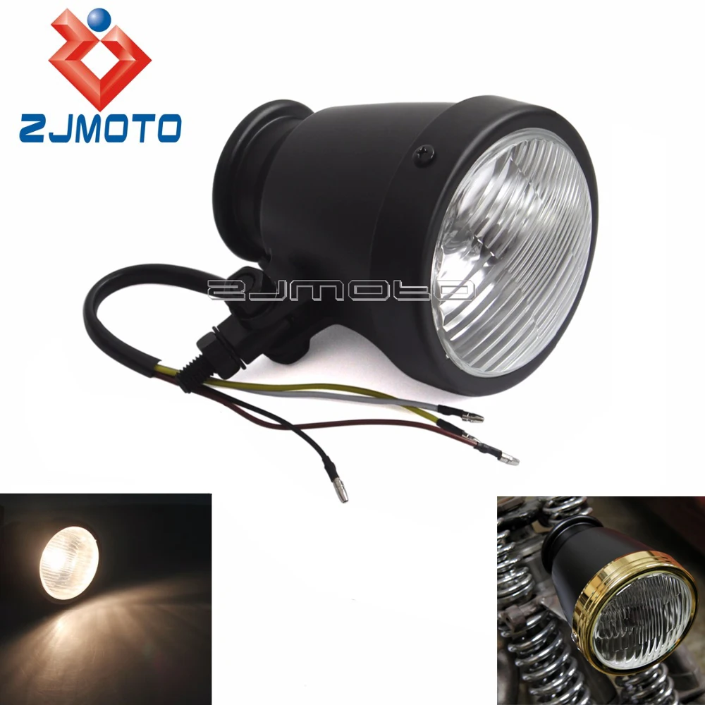 

Universal Motorcycle Matte Black 4" Headlight Motorcycle Headlamp For Harley Chopper Trike Quad Bike Custom Lighthouse