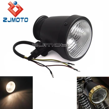 

Universal Motorcycle Matte Black 4" Headlight Motorcycle Headlamp For Harley Chopper Trike Quad Bike Custom Lighthouse