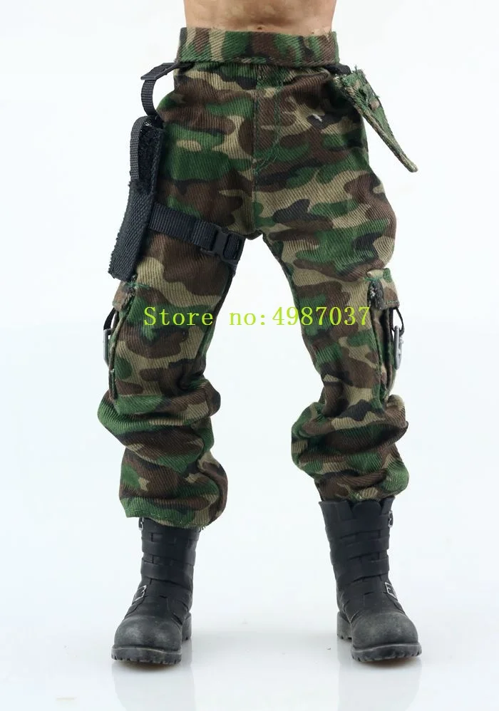 1//6 CalTek A-TACS Ruin Camouflage Battle Uniforms Suit Pants Clothes Belt Model