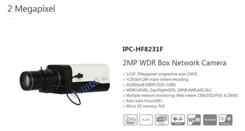 

Free Shipping DAHUA CCTV Security IP Camera 2MP WDR Box Network Camera POE H.265 H.264 without Logo IPC-HF8231F