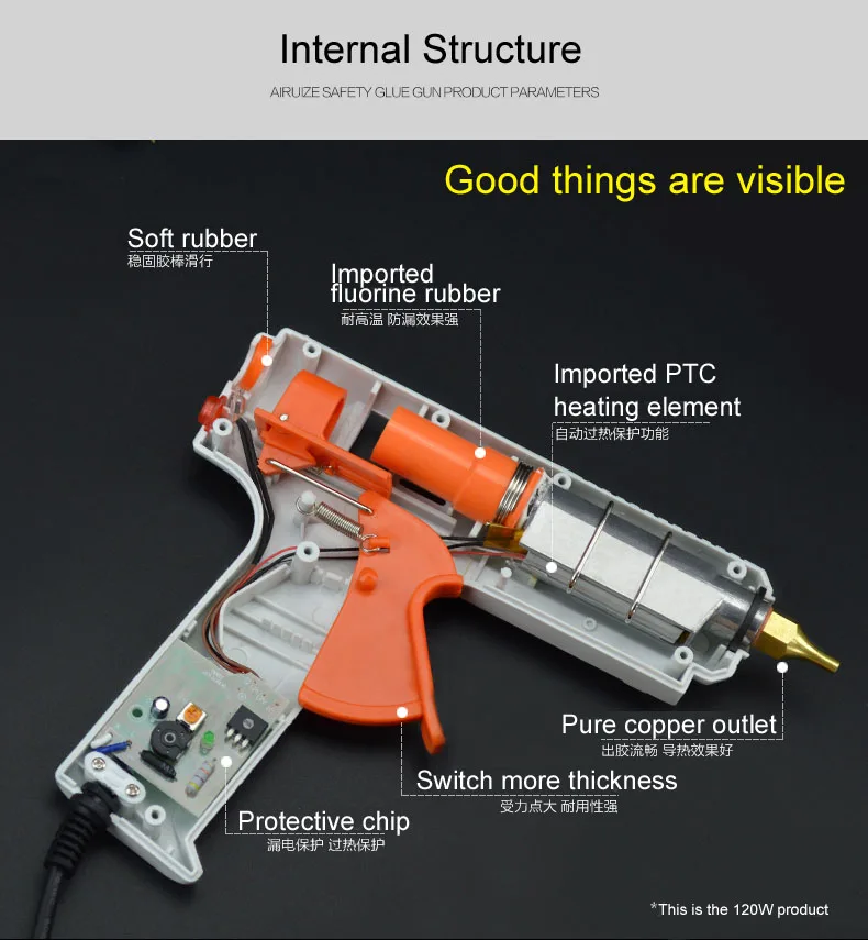 20 Вт термоплавкий клеевой пистолет, используемый 7 мм клеевой карандаш промышленные мини-пистолеты термо Электрический термотемпературный инструмент