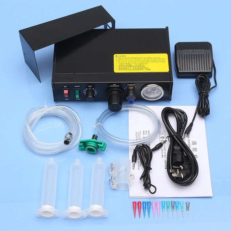 

220V High Precision Semi-Automatic Manual Glue Dropper Dispenser Controller Set