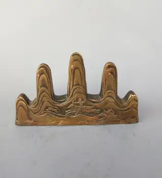 

Chinese Pure Brass Five Zhi Mountain Shape Pen Rack