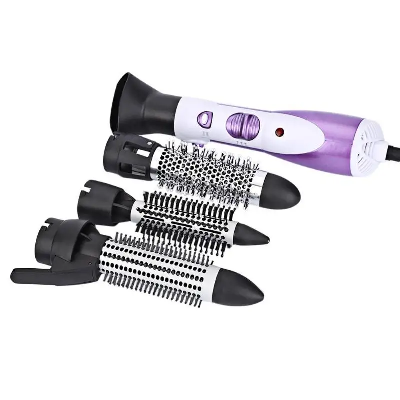 

KEMEI 7 in 1 Electric Hair Dryer Brush Styling Curler Straighten Iron Set