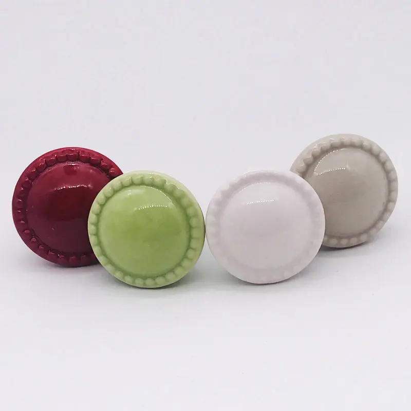 

1x Dia 28mm Multi-color Button Ceramic Cabinet Knob Drawer Pull Dresser Cupboard Furniture Handles Closet Pulls Cute Small Knobs