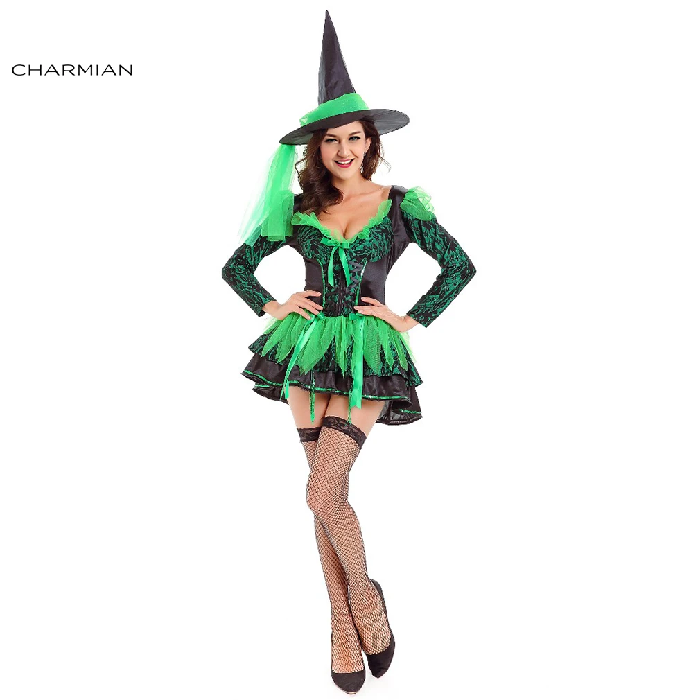 charmian sexy women witch costume adult magic moment green witch cosplay costumes fancy dress victorian halloween costumes - Green Halloween Dress charmian sexy women witch costume adult magic moment green witch cosplay costumes fancy dress victorian halloween costumes - Green Halloween Dress