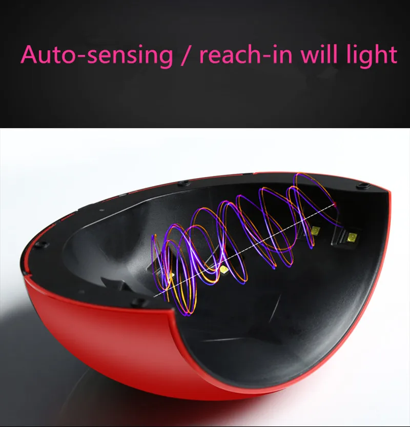 

XIXI Brand 24W Red-shell beetle LED LAMP Smart Sensor Nail Dryer Tool 100V/240V Curing All UV LED Gel Polish UV Lamp USB Charge