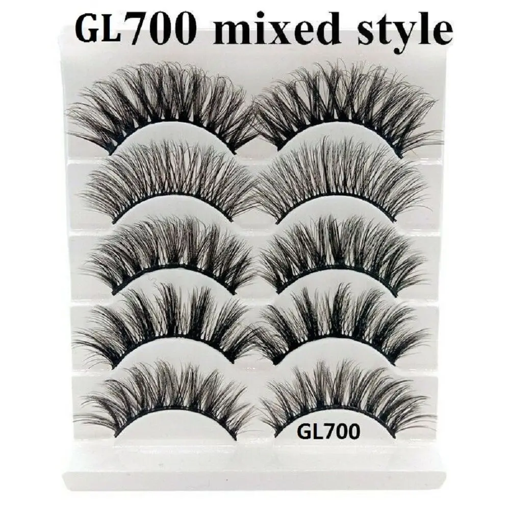 

5 Pairs Fashion Handmade 3D Long Cross False Eye Lashes Natural Thick False Eyelashes Extension Eye Makeup Tools Drop Shipping