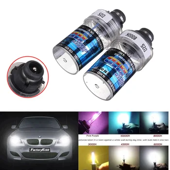 

2Pcs 35W D2S / D2C Easy Installation Plug and Play Xenon Car Replacement HID White Headlight Light Lamp Bulbs
