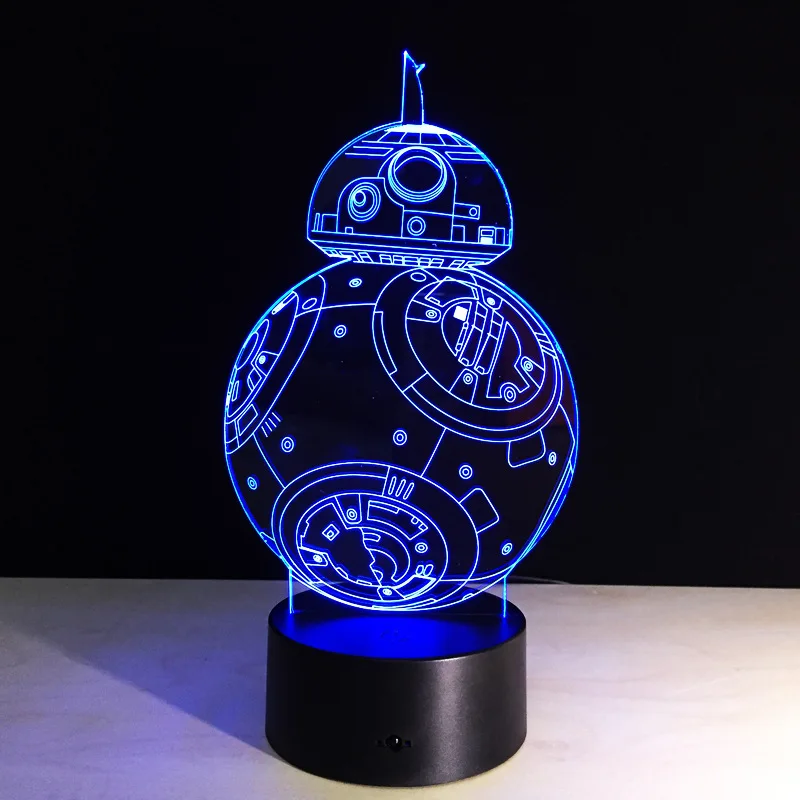 Creative Gifts Star Wars Lamp 3D Night Light Robot USB Led Table Desk Remote Contro as