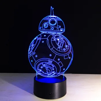 

Creative Gifts Star Wars Lamp 3D Night Light Robot USB Led Table Desk Remote Control as Home Decor Bedroom Reading Nightlight