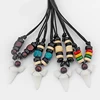 Collier avec pendentif en forme de requin pour surfeur, pendentif en forme de dents de requin, choix de la couleur des perles ► Photo 1/6