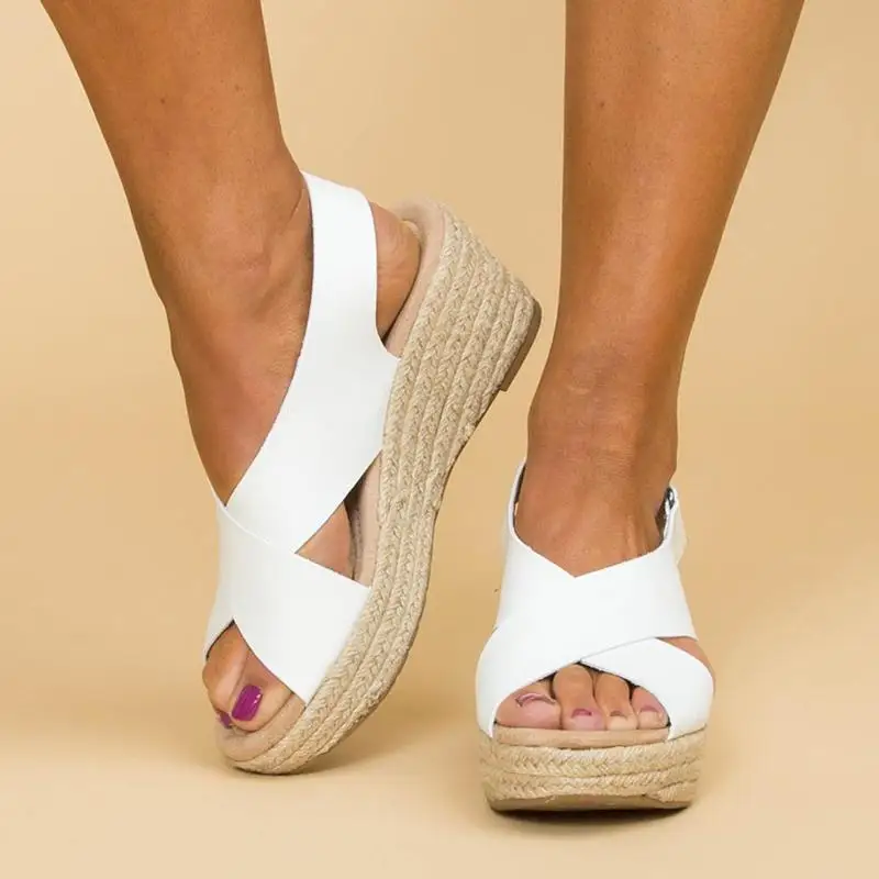 

Oeak 2019 Summer Women High Heels Wedge Sandals Slipper Platform Shoes Peep-Toe Shoes Fish Mouth Open Toes Sandals