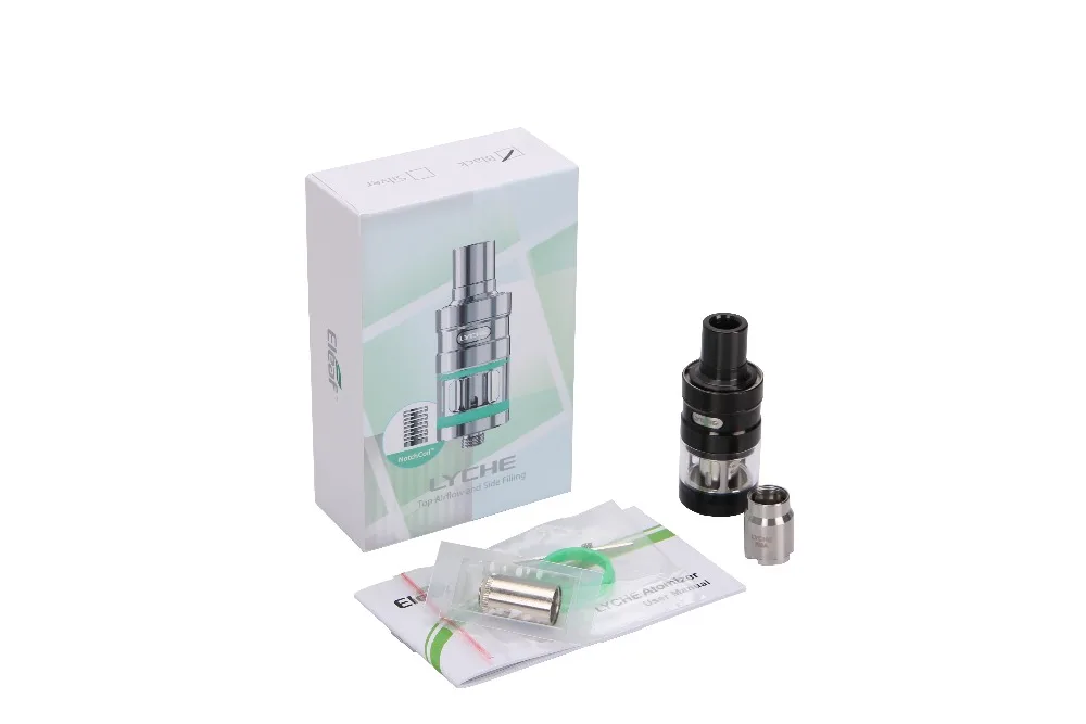 

Original Eleaf LYCHE Atomizer Lyche Tank RBA Version 4ml Top Airflow Control Side-filling Design Lyche Tank with RBA Head