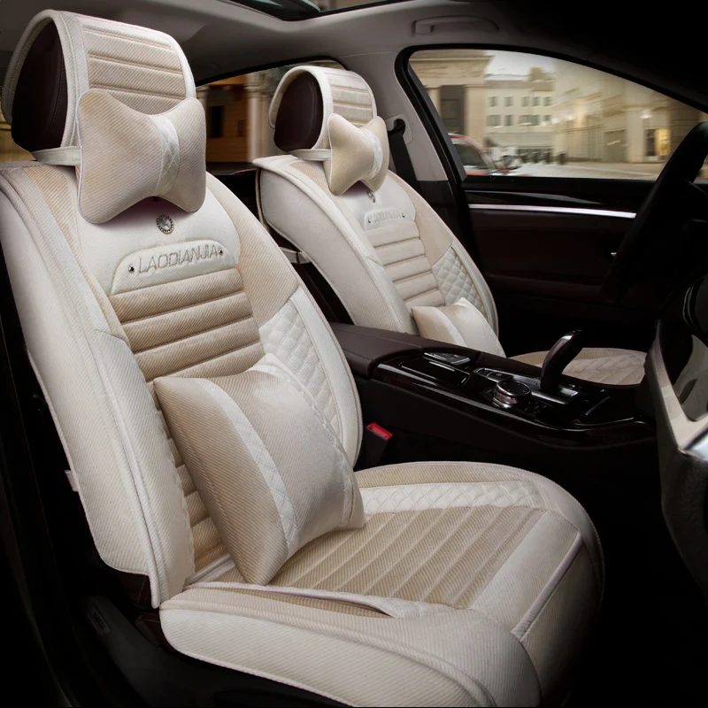 2017 New D04 Velvet Car Seat Cover 5D Styling Warm Cushion 6 colors For