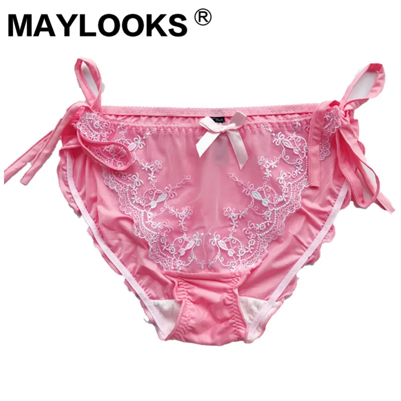 Maylooks новые женские трусы кружевные пикантные ремни забавной вышивкой P6