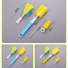 4 шт./компл. губка щетка для детской бутылочки бутылочка для кормления очиститель стеклянная чашка молочные бутылки соски Чистящая Щетка