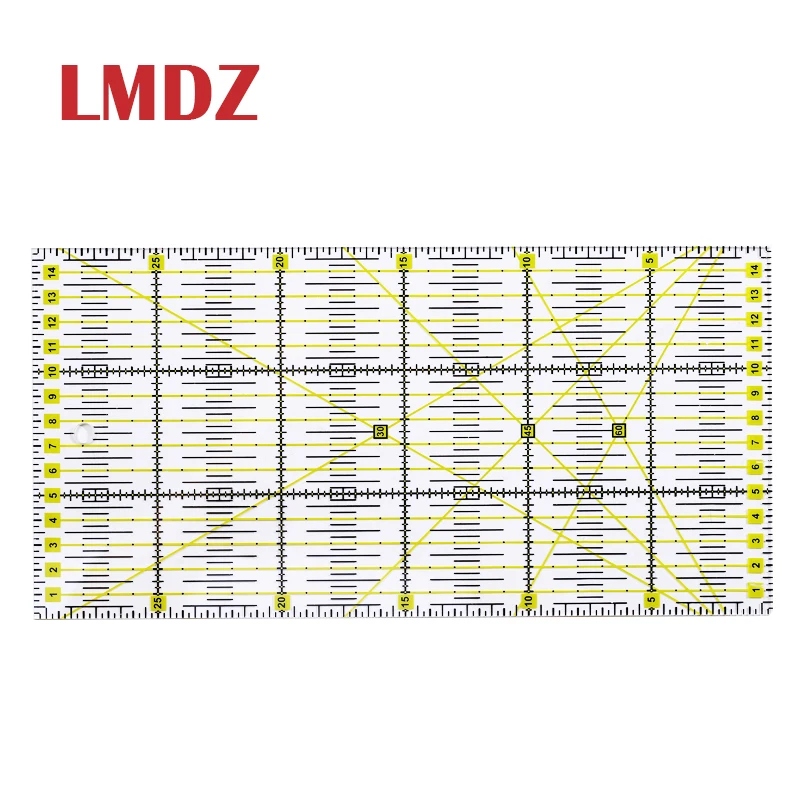

LMDZ Multi-purpose Patchwork Cloth Quilting Ruler DIY Garment Design Cutting Ruler 30*15cm Acrylic Quilters' Yardstick Rulers