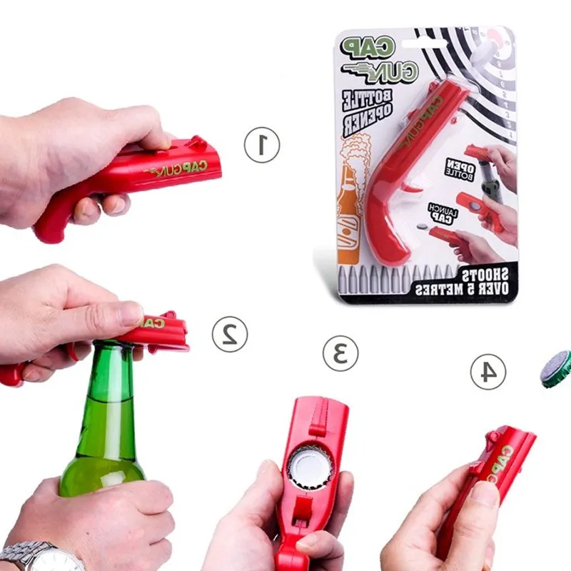 

Beer Opener Cap Gun Bottle Opener Beer Bottles Open Capgun Shape Creative Drink Opening Shooter Bar Outdoor Celebration Tools