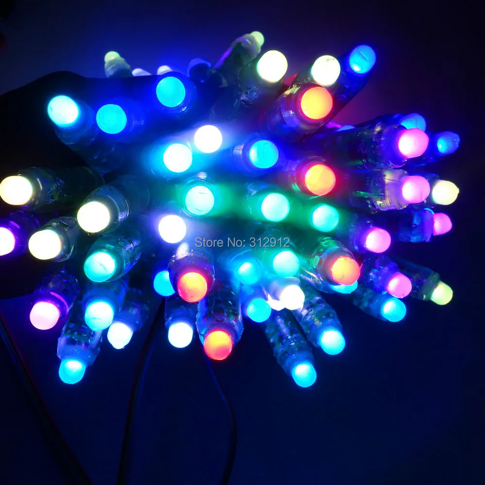 

100pcs/strand DC12V TM1804 LED addressable pixel nodes;epoxy resin filled;IP68 rated;