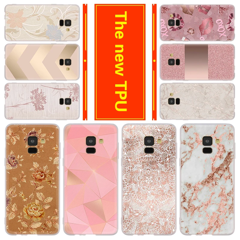 

Phone for Samsung Galaxy A50 A10 A20 A30 A60 A70 a750 a6 a8 a9 a7 2018 Plus a3 a5 a7 2016 2017 Cover Case Rose gold